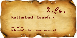 Kaltenbach Csanád névjegykártya